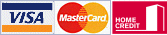N� eshop podporuje platby kartami VISA, MasterCard a �v�rem Home Credit