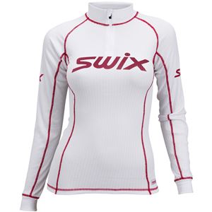 Swix RaceX dámské funkční triko se zipem white/red L