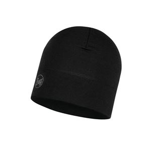 Buff Midweight Merino Wool Hat čepice Solid Black  