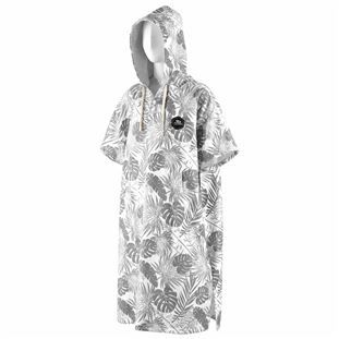 Aropec pončo; šedo/bílá