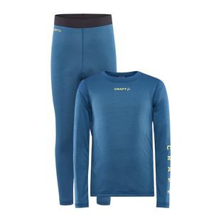 Craft Core Warm Baselayer Junior set, vel.: 158/164, barva: modrá