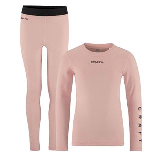 Dětský funkční set CRAFT CORE Warm Baselayer  - růžová Velikost: 146