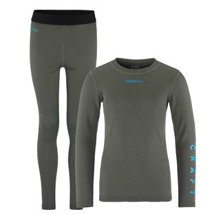Dětský funkční set termoprádla CRAFT CORE Warm Baselayer - šedá Velikost: 158