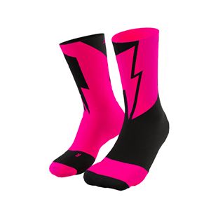 Dynafit No Pain No Gain socks pink glo/black out, vel. 43-46