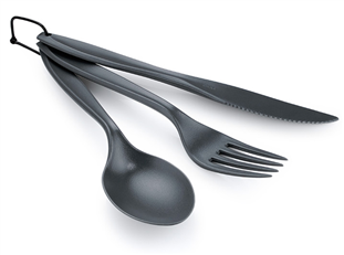 Levně GSI Ring Cutlery Set 3pc grey