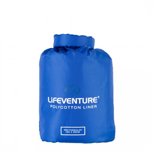 Lifeventure Cotton Sleeping Bag Liner blue rectangular