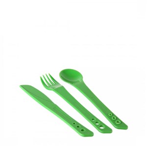 Lifeventure Ellipse Knife, Fork, Spoon příborový set green  