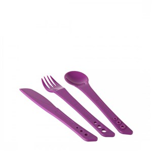 Lifeventure Ellipse Knife, Fork, Spoon příborový set purple  