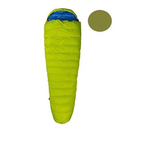  Kwak Rosnička 185cm (zip do tvaru I) péřový spací pytel khaki/černá Levý zip