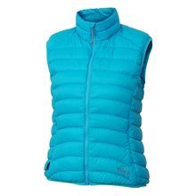 Warmpeace Swan Lady dámská péřová vesta fresh blue/winter blue L