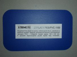 Záplaty PES/PVC folie 1100 g modrá - 5 ks